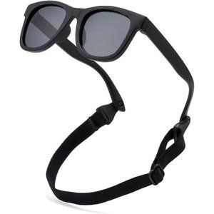 Bendable Polarized Baby Sunglasses w Strap for Infant Boys Girls Age 0-12 Months